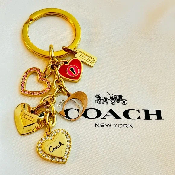 💰SOLD💰RARE Coach Heart Charm Keychain/ Bag Charm - Picture 7 of 7